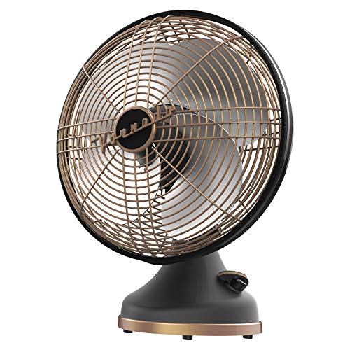 Vornado Silver Swan Alchemy Oscillating Vintage Fan, Gunmetal & VFAN Petite Alchemy Vintage Fan, Gunmetal (CR1-0279-102)