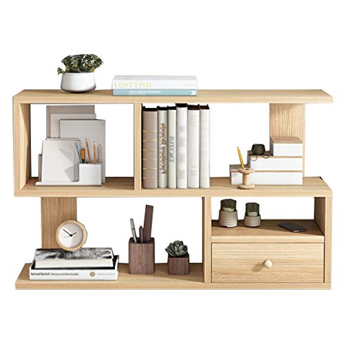 Drawer Bookcase Bookshelf Magazine Rack Shelf Divide Partition Stratification Storage Rack Desktop Office Desk Home MUMUJIN (Color : B, Size : 80X20X60CM)
