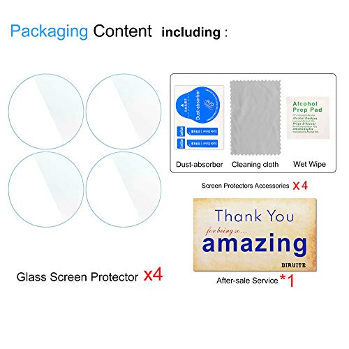 Suoman 4-Pack for Samsung Galaxy Watch 3 45mm Screen Protector, Tempered Glass Screen Protector for Galaxy Watch 3 45mm (2020)[Anti-Scratch] [2.5D 9H Hardness]