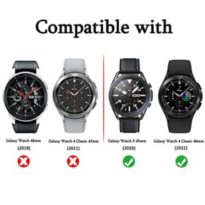 Suoman 4-Pack for Samsung Galaxy Watch 3 45mm Screen Protector, Tempered Glass Screen Protector for Galaxy Watch 3 45mm (2020)[Anti-Scratch] [2.5D 9H Hardness]