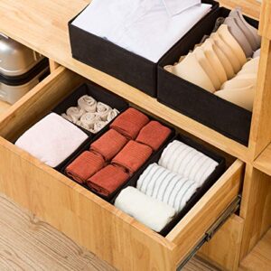 Qozary 12 Pack Washable Drawer Organizers Clothes, Fabric Dresser Drawer Organizer, Sock and Underwear Organizer, Foldable Closet Organizer Bins Divider for Baby, Bras, Lingerie