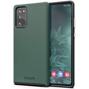 crave note 20 case, dual guard protection series case for samsung galaxy note 20 - forest green