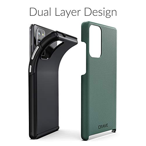 Crave Note 20 Case, Dual Guard Protection Series Case for Samsung Galaxy Note 20 - Forest Green