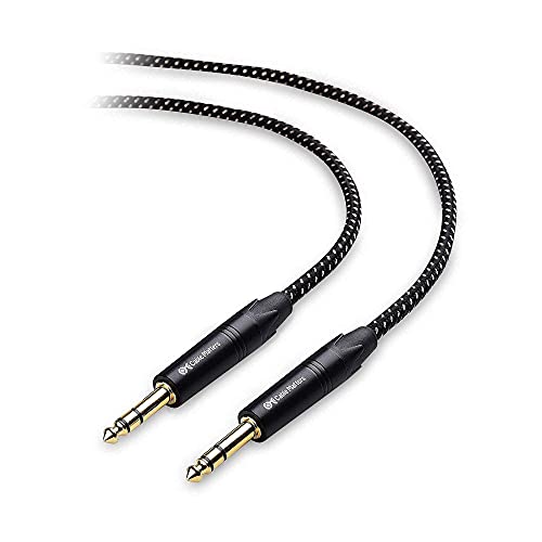 Cable Matters 5-Pack 1/4 to 1/8 Headphone Adapter & 1-Pack Preminum Braided Balanced 1/4 Inch TRS Cable