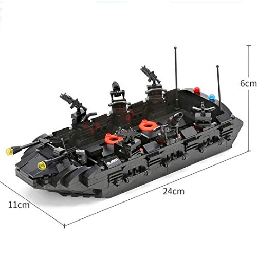 General Jim’s Building Blocks Army Toys - Black Hawk Swat Toy Police Helicopter, Raft & Accessories Toy Building Blocks Set