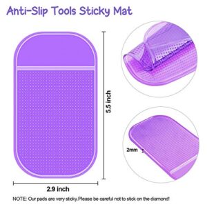 6 Pieces Anti-Slip Tools Sticky Mat for Diamond Painting, 5.6 x 3.3 Inch Non-Slip Universal Gel Pad for 5D Diamond Painting Accessories for Kids or Adults