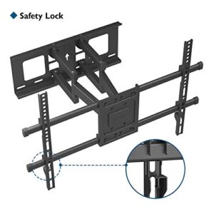 BONTEC Full Motion TV Wall Mount for 32-85 inch LED LCD OLED TVs, Swivel Tilt Level TV Mount Bracket with Articulating Dual Arms Hold up to 132lbs, Max VESA 600x400mm, Fits 12” 16" Studs