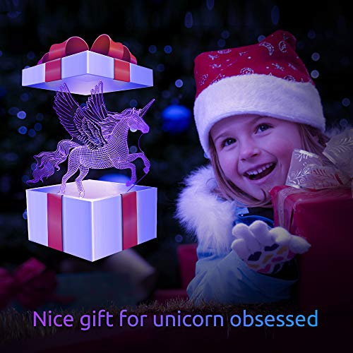 Unicorns Gifts for Girls, Unicorn Night Lights for Girls Room, 16 Colors Changing & Dimmable LED Bedside Lamp for Girls Bedroom with Remote/Touch Unicorn Toys for Kids Birthday Christmas (Unicorn)