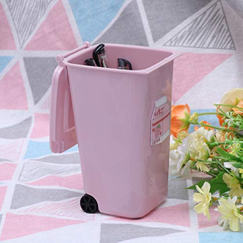 GUAPIHUO YLIJUN-LAJTO Waste Bins, 2 Pcs Trash Can Cute Desktop Mini Pencil Case Storage Basket Wastebasket Stationery for Bedroom Living Room Office