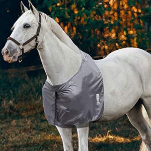 harrison howard horse shoulder guard anti-rub bib chest saver wither protector charcoal grey m
