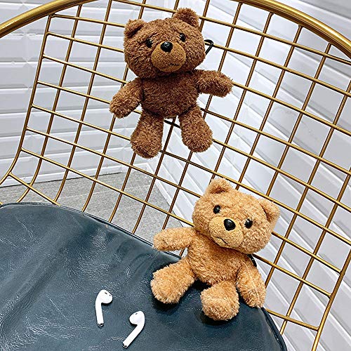 Guppy for AirPods Pro Case Girls 3D Cartoon Cute Teddy Bear Doll Plush Fluffy Warm Carrying Case Soft Protective AirPod Pro Case Cover Accessories for Airpods Pro 2019