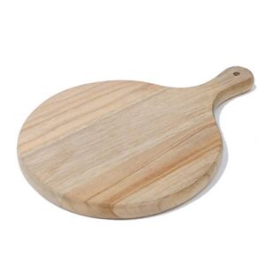 acacia wood cutting board with handle 14 x 10 inches vegetable chopping and serving rustic paddle for bread cheese charcuterie and pizza