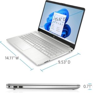 HP 2022 15.6" Touchscreen HD Laptop, 11th Generation Intel Core i5-1135G7, 8GB RAM, 512GB PCIe SSD, Intel Iris Xe Graphics Full-Size Keyboard, Natural Silver, Windows 11 S, 32GB USB Card