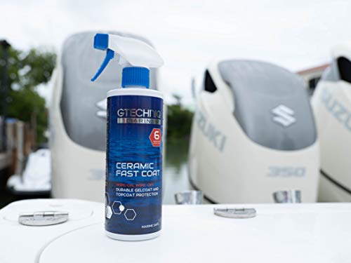 Gtechniq - Marine Ceramic Fast Coat - Repels Dirt and Water and Provides Up to 6 Months of Protection; High-Gloss, UV Resistant, Protect from Oxidation, 100% Optically Clear (500 milliliters)