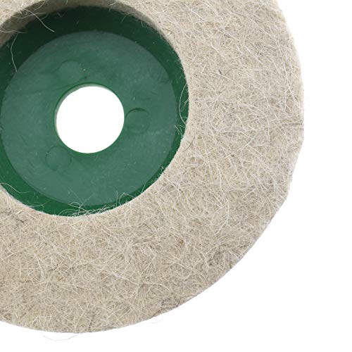 SING F LTD 10Pcs Wool Felt Polishing Wheel, for Angle Grinder Buffing Ceramic Marble Automotive Wood- 97mm