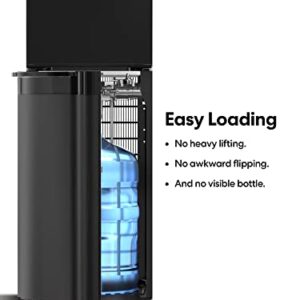 Brio CLBL520SCBLK Self-Cleaning Bottom Load Water Cooler Dispenser for 3 & 5 Gallon Bottles – Hot, Room & Cold Spouts, Child-Safety Lock, LED Display & Night Light, Black Stainless Steel