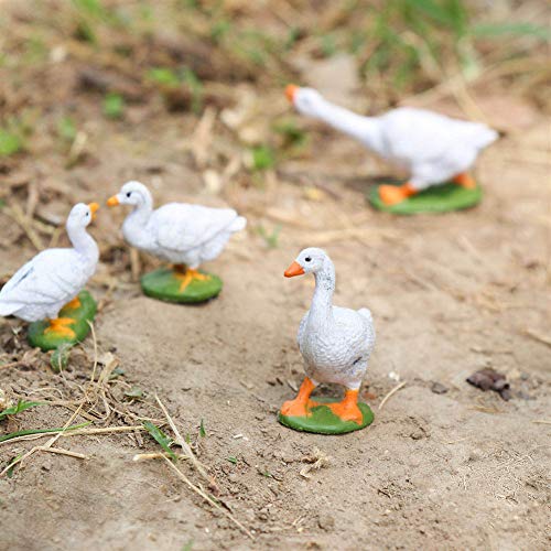 30pcs O Gauge Farm Animal 1:43 Scale Painted Chicken Duck Goose PVC Model Train Layout AN4304-30-AMUS