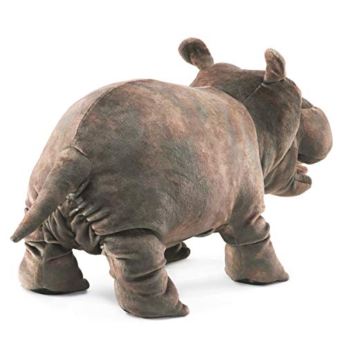 Folkmanis Baby Hippo Hand Puppet,Gray