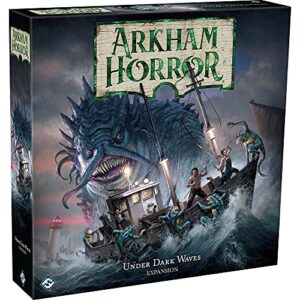 arkham horror 3rd edition under dark waves board game expansion | mystery game | cooperative board game for adults | ages 14+ | 1-6 players | average playtime 2-3 hours | made by fantasy flight games