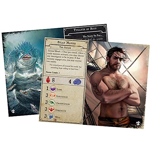 Arkham Horror 3rd Edition Under Dark Waves Board Game Expansion | Mystery Game | Cooperative Board Game for Adults | Ages 14+ | 1-6 Players | Average Playtime 2-3 Hours | Made by Fantasy Flight Games