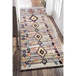 nuloom motley moroccan runner rug, 2' 6" x 6', multi