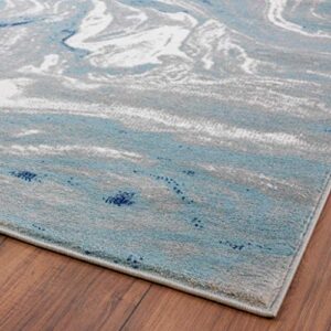 LUXE WEAVERS Victoria Collection Modern Area Rug 9183 Blue 8x10