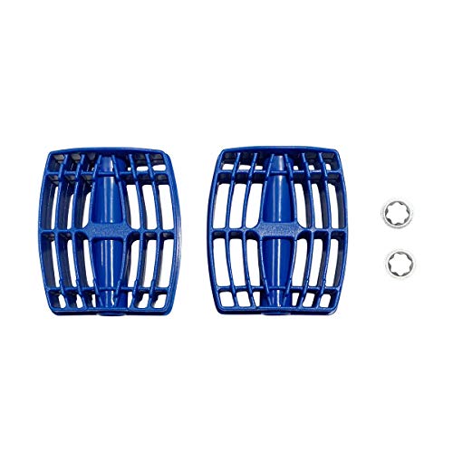 Big Wheel Replacement Parts - Set of 2 Blue Pedals & 2 Washers 3/8 - Replacement Part for 16 Big Wheel Trike Racer, Clicker - Made in USA