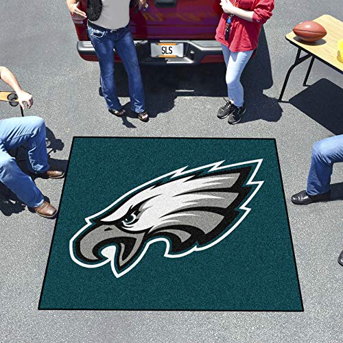 FANMATS 28801 Philadelphia Eagles Tailgater Rug - 5ft. x 6ft. Sports Fan Area Rug, Home Decor Rug and Tailgating Mat - Eagles Primary Logo