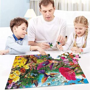 Puzzles for Adults 500 Pieces Kingfisher Garden Puzzle Games for Home Decoration for Friends