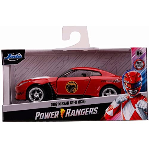 Jada Toys Power Rangers 1:32 Red Ranger 2009 Nissan GT-R R35 Ben Sopra Die-cast Cars, Toys for Kids and Adults