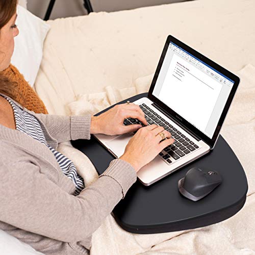 BIRDROCK HOME Oversized Lap Desk with Memory Foam Cushion | Portable Desk | Fits Laptops Up to 17" | Matte Black | Portable Office Desk | Work from Home