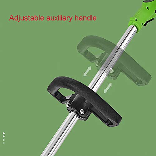 Cordless Grass Brush Cutter,String Trimmer,Weed Eater with 3 Kinds Blade Head Lightweight 12V,4.0ah Lithium Battery Powered and Charger,Cutting Diameter 15cm