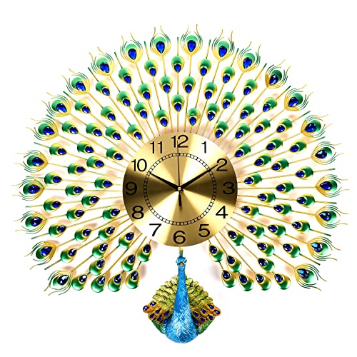 Shop LC Home Decor Peacock Analog Wall Clock Designer Wall Decorations