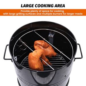 Hakka 16 Inch Multi-Function Barbecue and Charcoal Smoker Grill