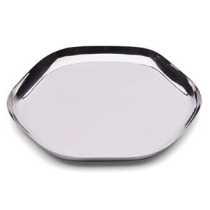 elegance organic shape tray, 8", silver