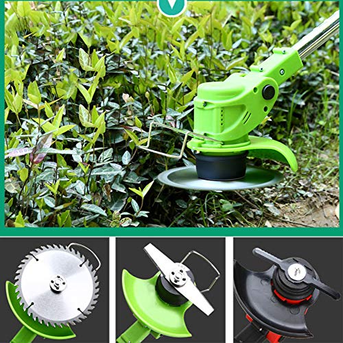 Double east Electric String Trimmer & Edger with Blades,Telescopic Garden Lawn Mower,Professional Weed Wacker for Garden Care(12V Battery, 450W Motor)
