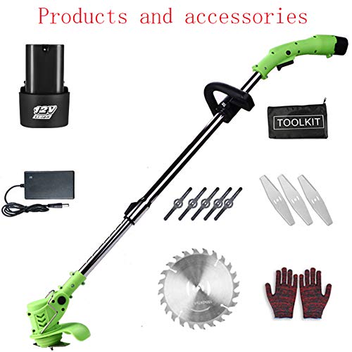 Double east Electric String Trimmer & Edger with Blades,Telescopic Garden Lawn Mower,Professional Weed Wacker for Garden Care(12V Battery, 450W Motor)