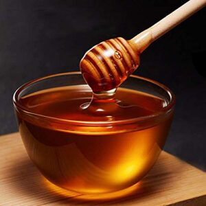 GIYOMI Wooden Honey Dipper Stick for Honey Jar Dispense Drizzle Honey,2 Pcs 6.3 Inch / 16cm Honey Dippers Sticks-Honeycomb Stick-Wooden Honey Spoon