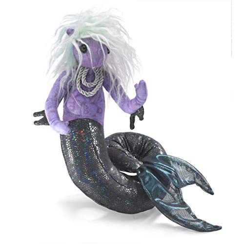 Folkmanis Sea Nymph Finger Puppet, Purple; White; Blue; Black, 1 EA