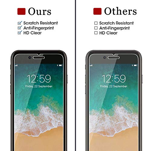 Rainspire 2-Pack Screen Protector for iPhone 8 Plus/iPhone 7 Plus/iPhone 6S Plus, Tempered Glass Film, 5.5"