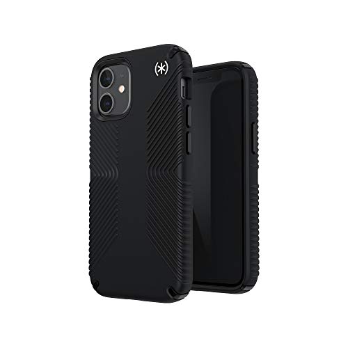 Speck Products Presidio2 Grip iPhone 12 Mini Case, Heavy Duty Protection Black/Black/White