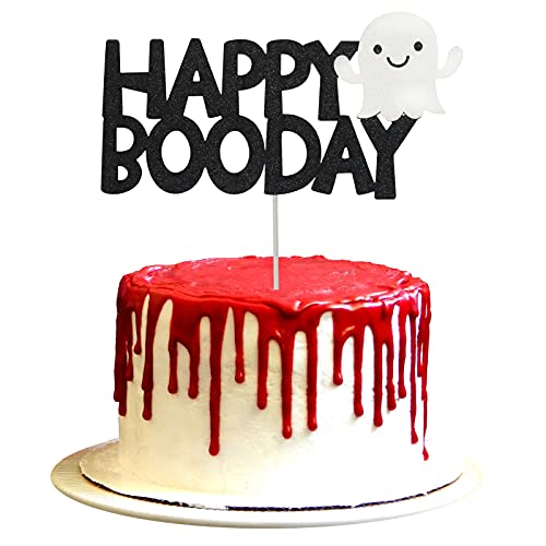 Halloween Birthday Cake Topper, Happy Boo Day Cake Topper, Here for the Boos Decorations, Ghost Decorations, Halloween Birthday Party Decorations