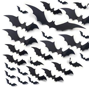 halloween bats wall decals 77pcs bat wall stickers halloween 3d bats for wall decoration 4 size