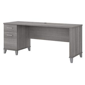 bush furniture somerset 72w office desk with drawers in platinum gray