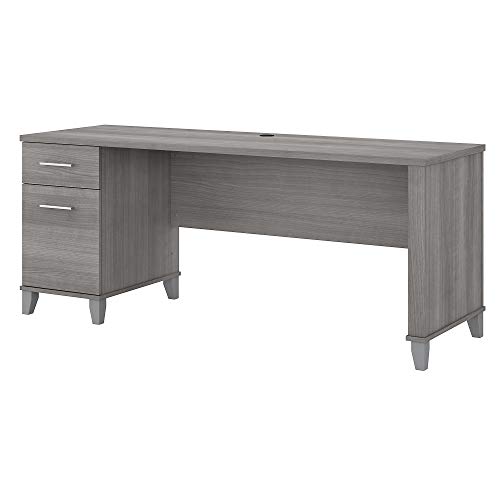 Bush Furniture Somerset 72W Office Desk with Drawers in Platinum Gray