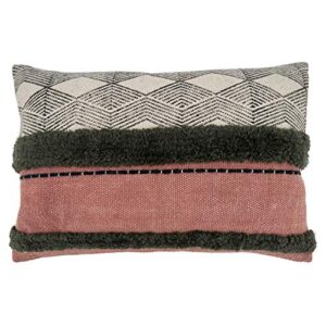 printed and tufted modern poly filled throw pillow