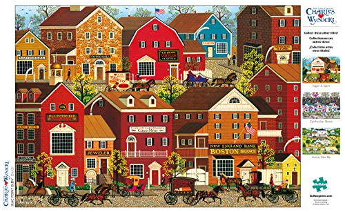 Buffalo Games - Charles Wysocki - Lilac Point Glen - 300 Large Piece Jigsaw Puzzle, Red