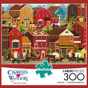 Buffalo Games - Charles Wysocki - Lilac Point Glen - 300 Large Piece Jigsaw Puzzle, Red