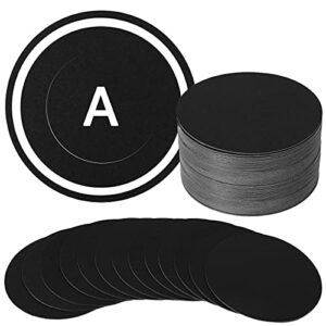 36 pieces 4 inch round black kraft cards cardstock thick kraft paper coaster cards blank cardstock slices for mandala painting diy coasters painting writing and decorations (black)