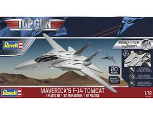 revell easy-click 85-1268 top gun maverick's f-14 tomcat 1:72 scale 20-piece skill level 2 model building airplane kit